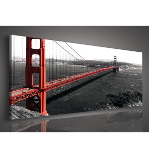 Tablou canvas: Golden Gate Bridge (1) - 145x45 cm