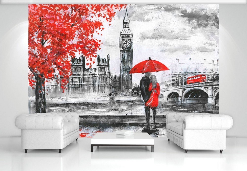 Fototapet vlies: Londra (pictată) - 184x254 cm