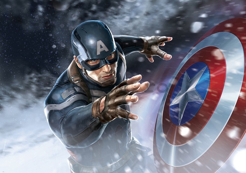 Fototapet vlies: Captain America (1) - 254x368 cm