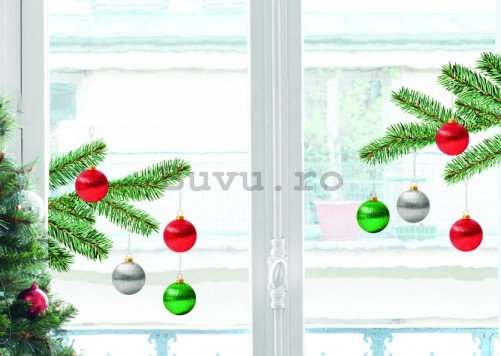 Abțibild pentru sticlă - Ornamente pe un copac