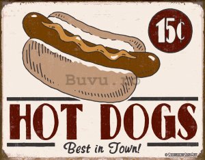 Placă metalică: Hot Dogs - 30x40 cm