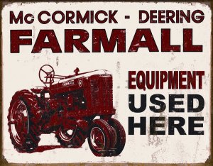 Placă metalică - Farmall (Equipment Used Here)