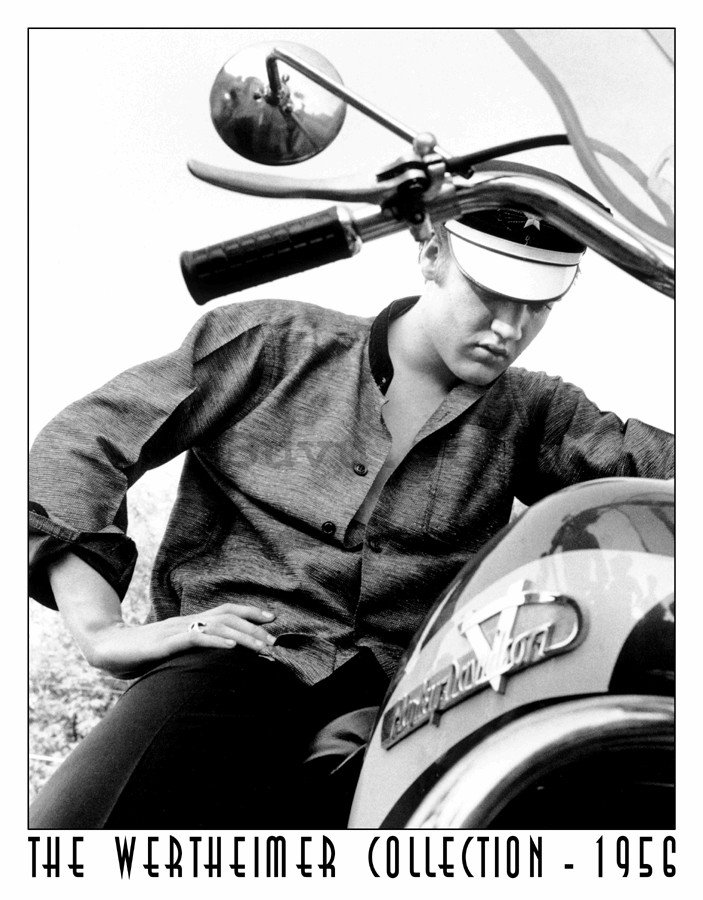 Placă metalică - Wertheimer Elvis on Bike 