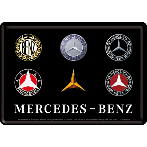 Ilustrată metalică - Mercedes-Benz (Logo Evolution)