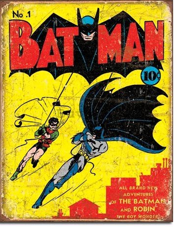 Placă metalică - Comics Batman and Robin