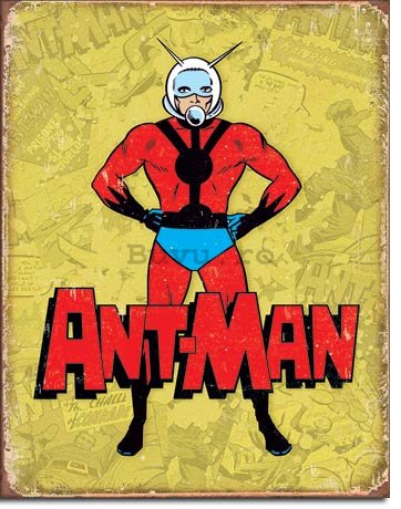 Placă metalică - Ant-Man (Retro)