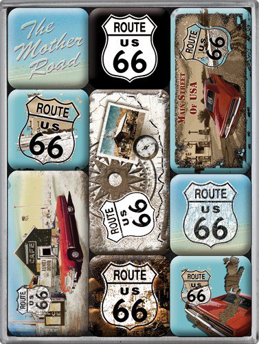 Magnet - Route 66 Red Car