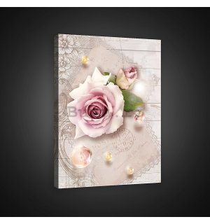 Tablou canvas: Trandafiri în fundal - 100x75 cm
