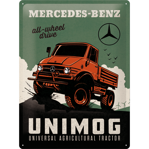 Placă metalică: Mercedes-Benz Unimog - 40x30 cm