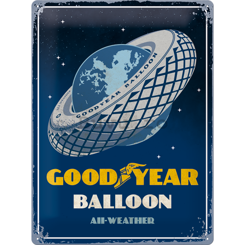 Placă metalică: Goodyear (Balloon Tire) - 40x30 cm