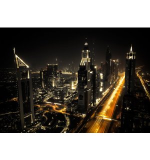 Fototapet vlies: Dubai la noapte (1) - 254x368 cm