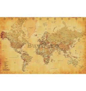 Poster - World Map (Vintage)