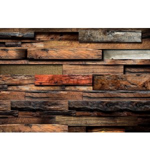 Fototapet vlies: Zid de lemn (2) - 184x254 cm