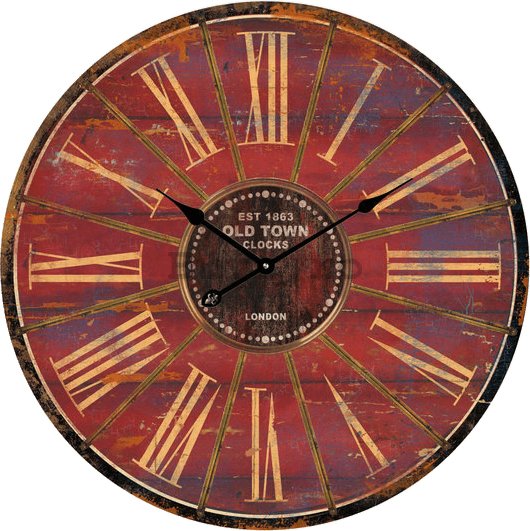 Ceas de perete fabricat din sticlă - Old Town Clocks (maro)
