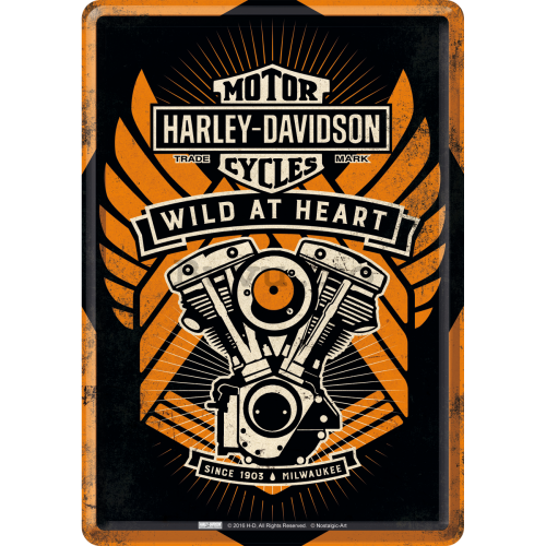 Ilustrată metalică - Harley-Davidson Wild at Heart