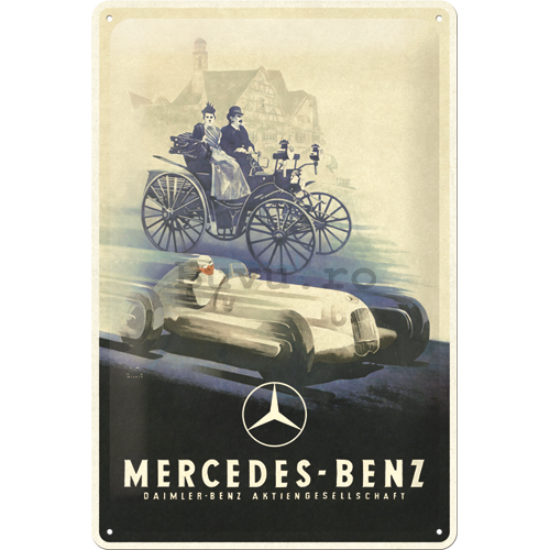 Placă metalică: Mercedes-Benz (Silver Arrow Historic) - 30x20 cm