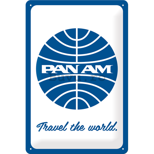 Placă metalică: Pan Am (Travel the world) - 30x20 cm