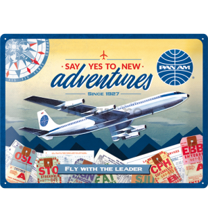 Placă metalică: Pan Am (New Adventures) - 30x40 cm