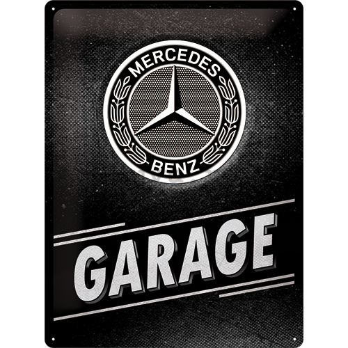 Placă metalică: Mercedes-Benz Garage - 40x30 cm