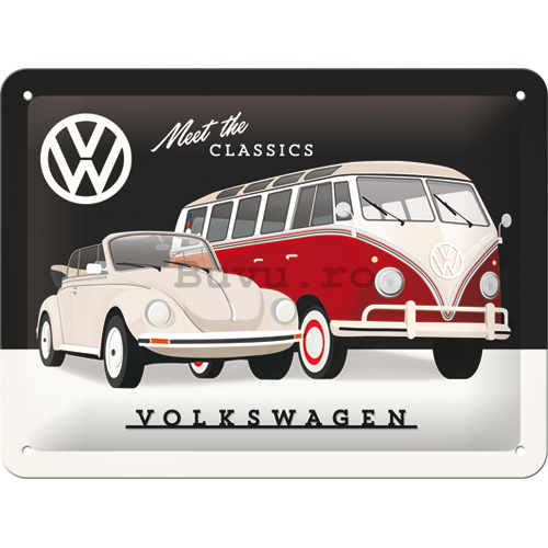 Placă metalică: VW Meet The Classics - 15x20 cm