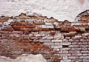 Fototapet vlies: Zid vechi de cărămidă - 416x254 cm
