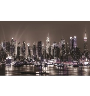 Fototapet vlies: New York nocturn - 416x254 cm