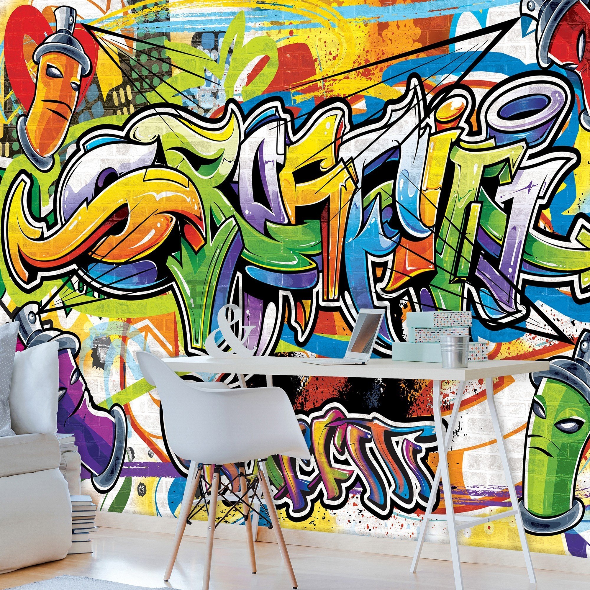 Fototapet vlies: Graffiti (2) - 416x254 cm