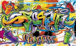 Fototapet vlies: Graffiti (2) - 416x254 cm