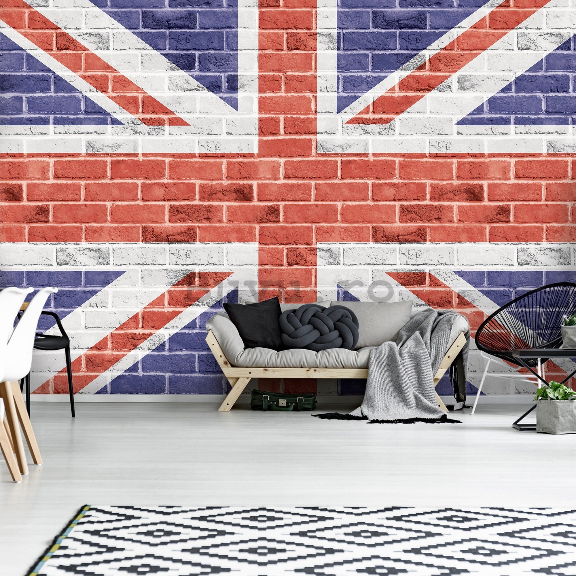 Fototapet vlies: Drapel Britanic (Union Jack) - 416x254 cm