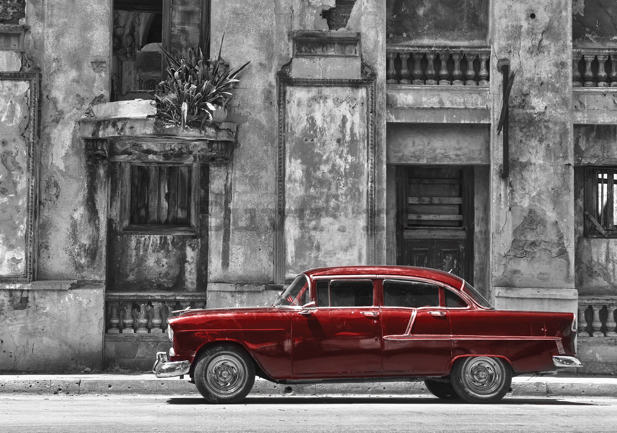 Fototapet: Mașină cubă de culoare roșie - 104x152,5 cm