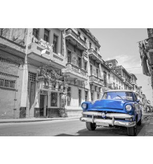 Fototapet: Mașină albastră Havana - 254x368 cm