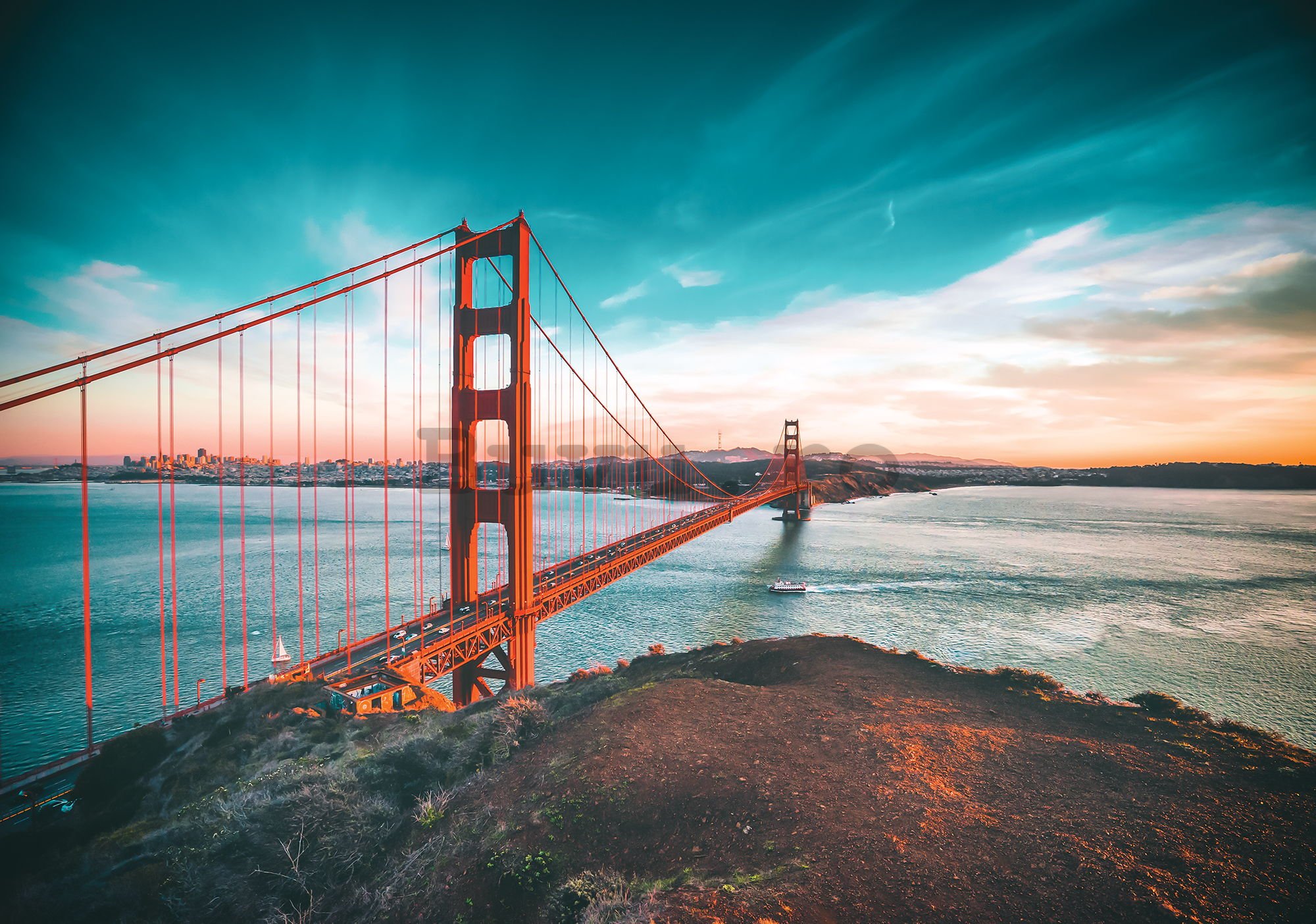Fototapet vlies: Podul San Francisco - 416x254 cm
