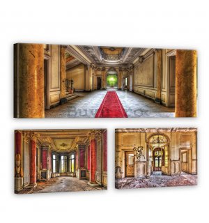 Tablou canvas: În castel - set 1 buc 80x30 cm și 2 buc 37,5x24,8 cm