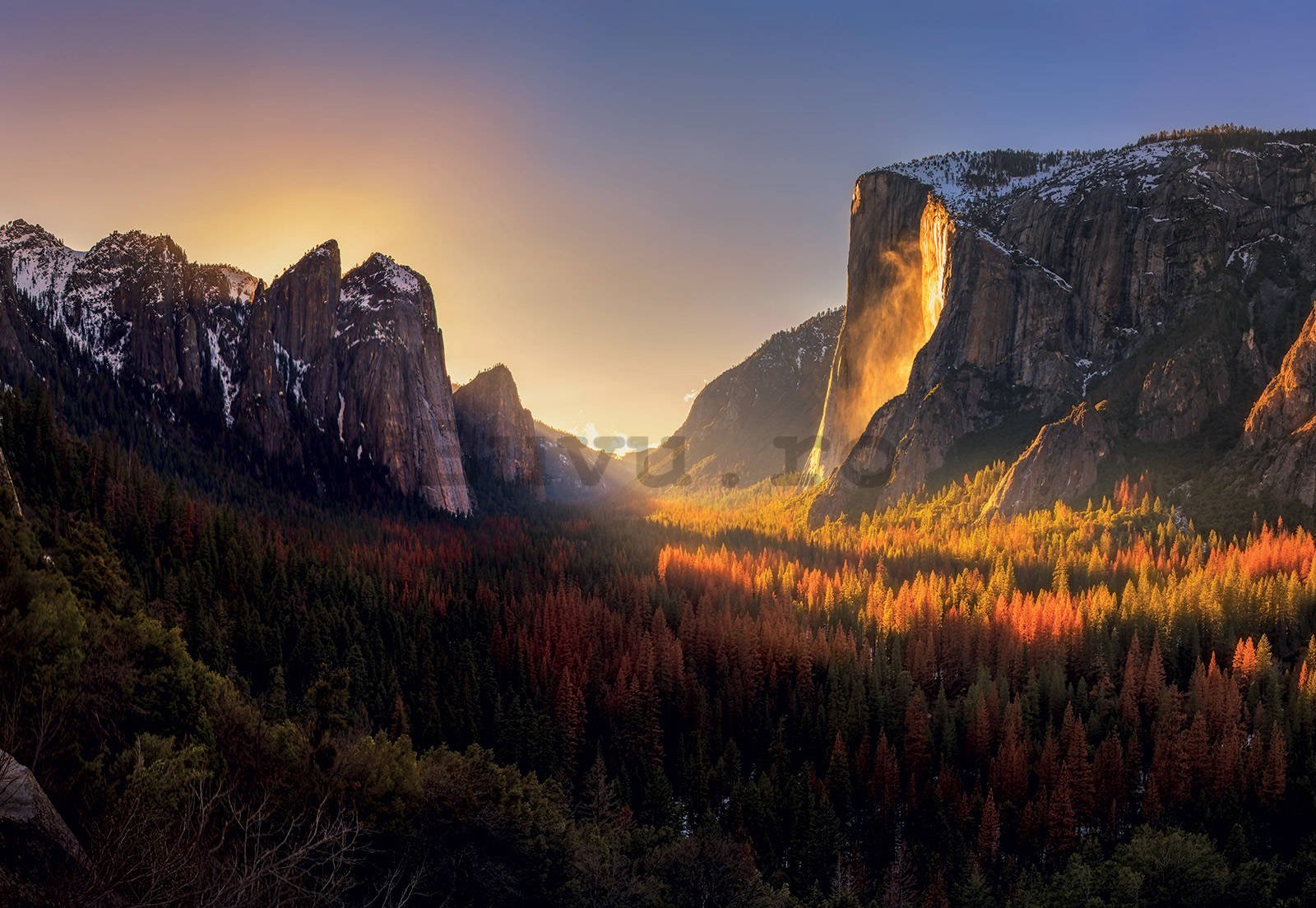 Fototapet: Yosemite Firefall - 368x254cm