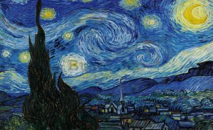 Fototapet vlies: Vincent Van Gogh, Noapte înstelată - 104x70,5cm