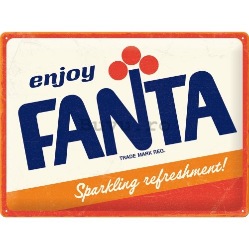 Placă metalică: Fanta (Sparkling Refreshment!) - 40x30 cm