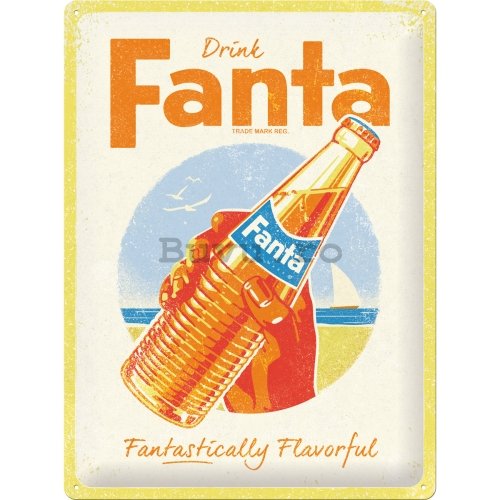 Placă metalică: Fanta (Fantastically Flavorful) - 40x30 cm