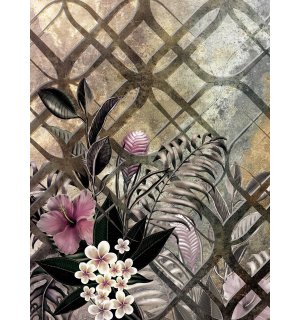 Fototapet: Abstrat floral vopsit (3) - 184x254 cm