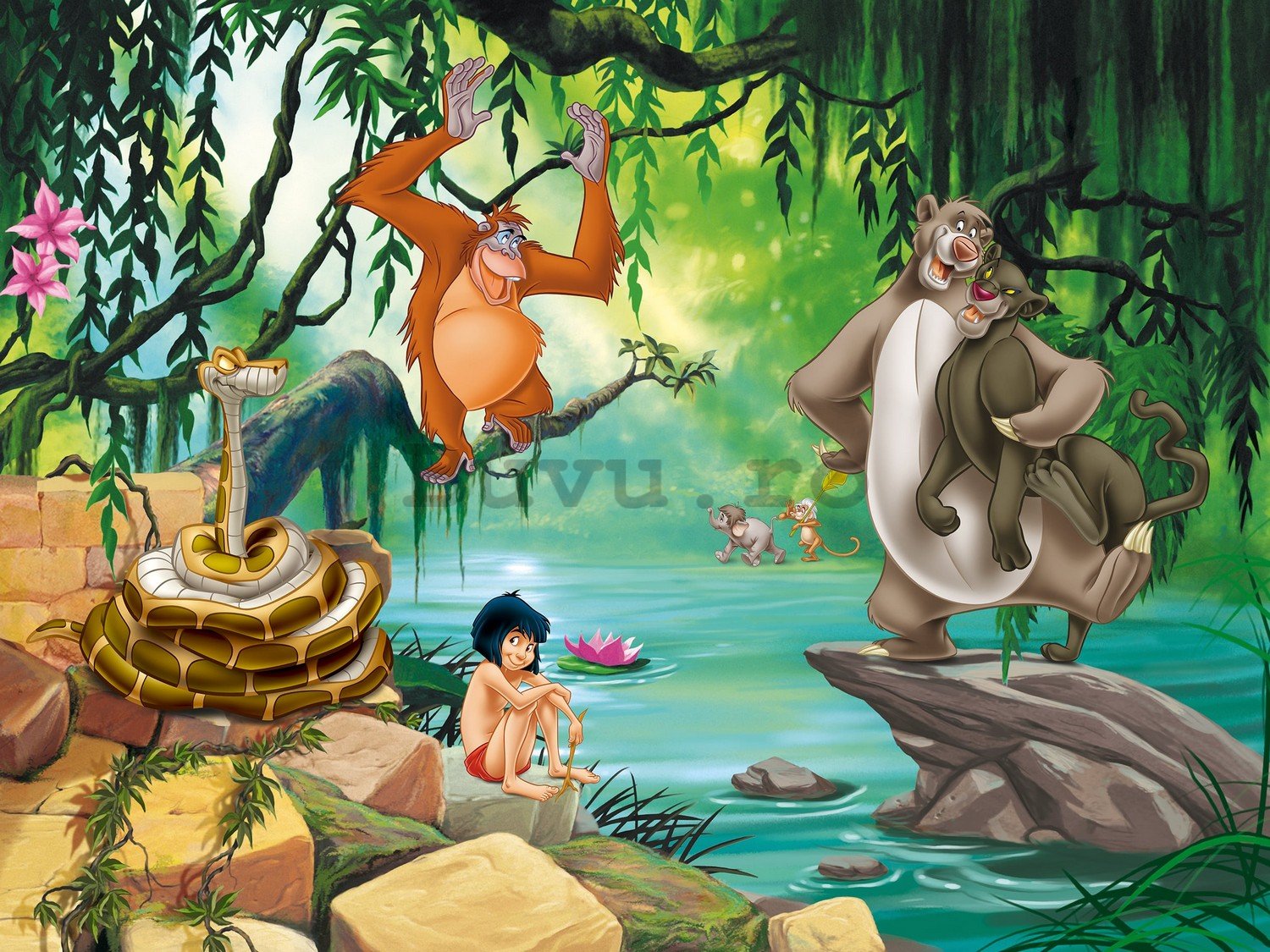 Fototapet vlies: The Jungle Book - 360x270 cm
