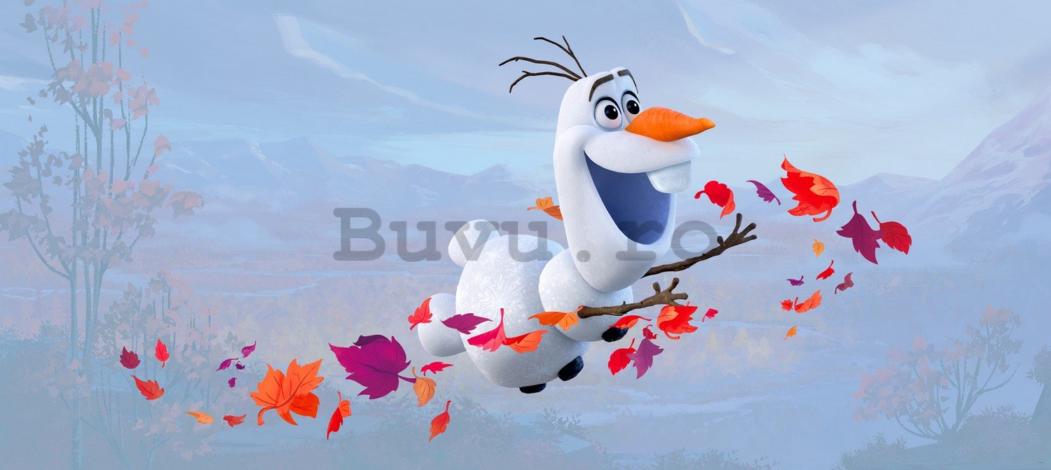 Fototapet vlies: Frozen II Anna, Elsa, Olaf (panoramă) - 202x90 cm