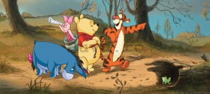 Fototapet vlies: Winnie the Pooh & friends (panoramă)  - 202x90 cm