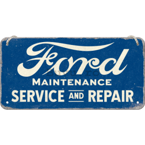 Placa metalica cu snur: Ford Service & Repair - 20x10 cm