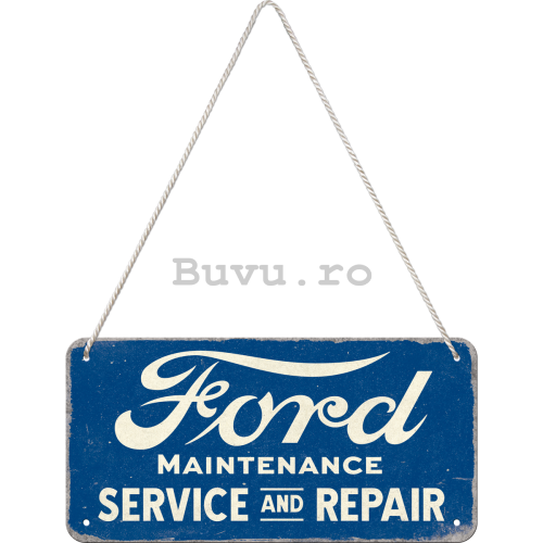 Placa metalica cu snur: Ford Service & Repair - 20x10 cm