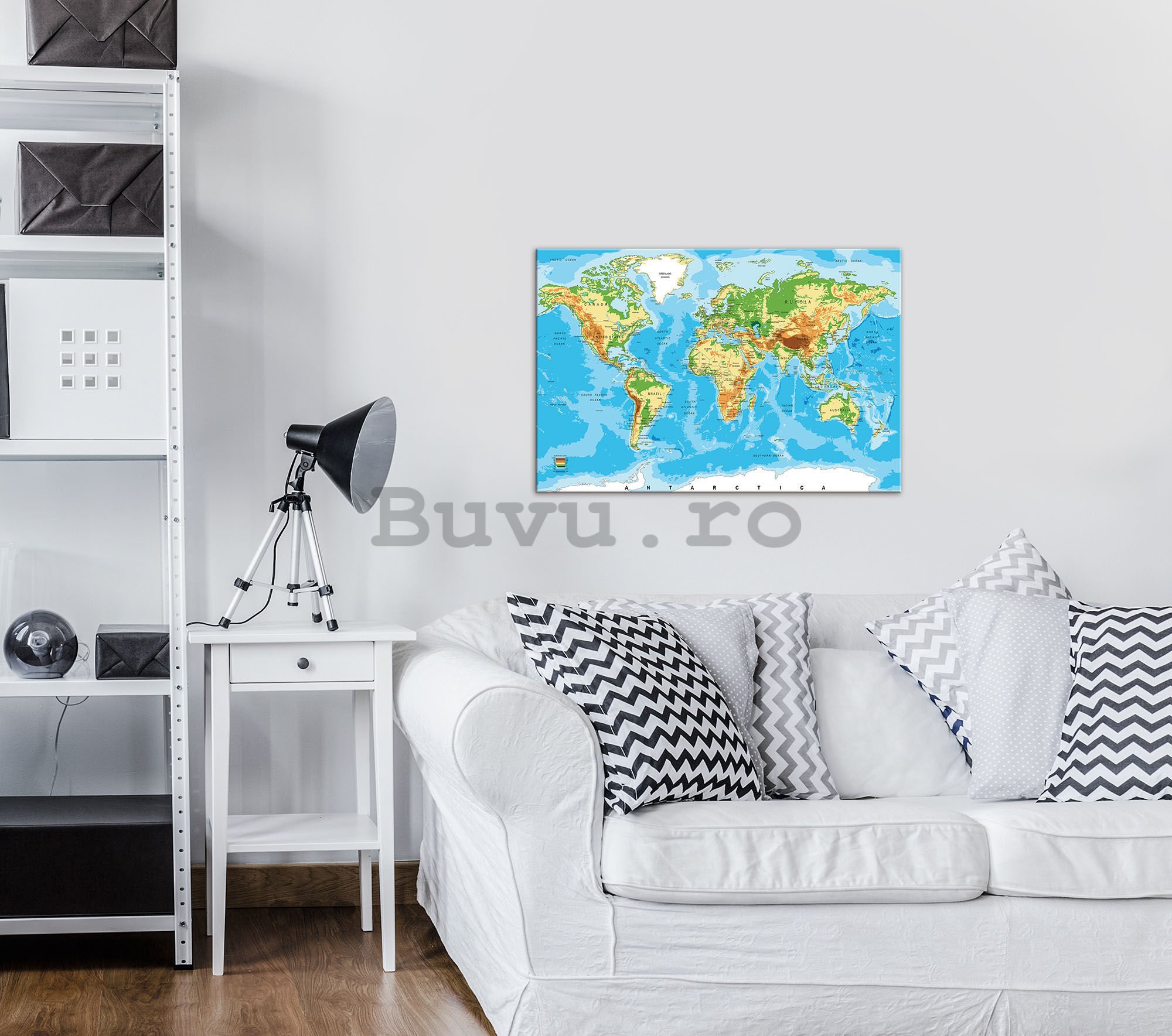 Tablou canvas: Harta lumii (3) - 60x40 cm