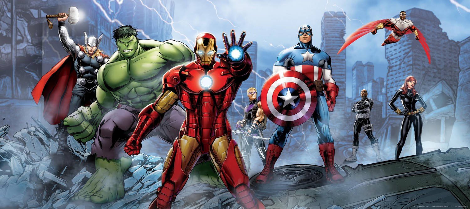 Fototapet vlies: Disney Avengers - 202x90 cm