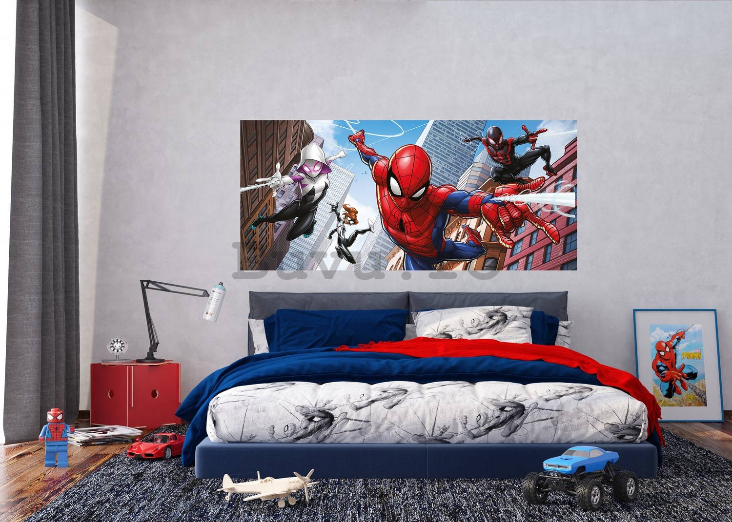 Fototapet vlies: Spiderman Spider-Verse (2) - 202x90 cm
