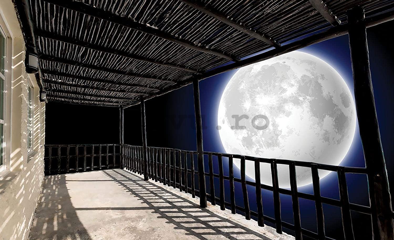 Fototapet vlies: Luna în spatele verandei - 254x184 cm