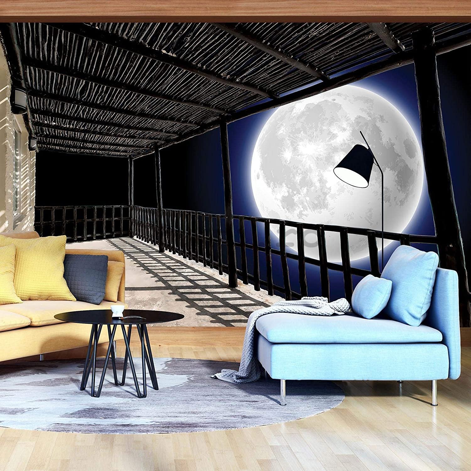 Fototapet vlies: Luna în spatele verandei - 254x184 cm
