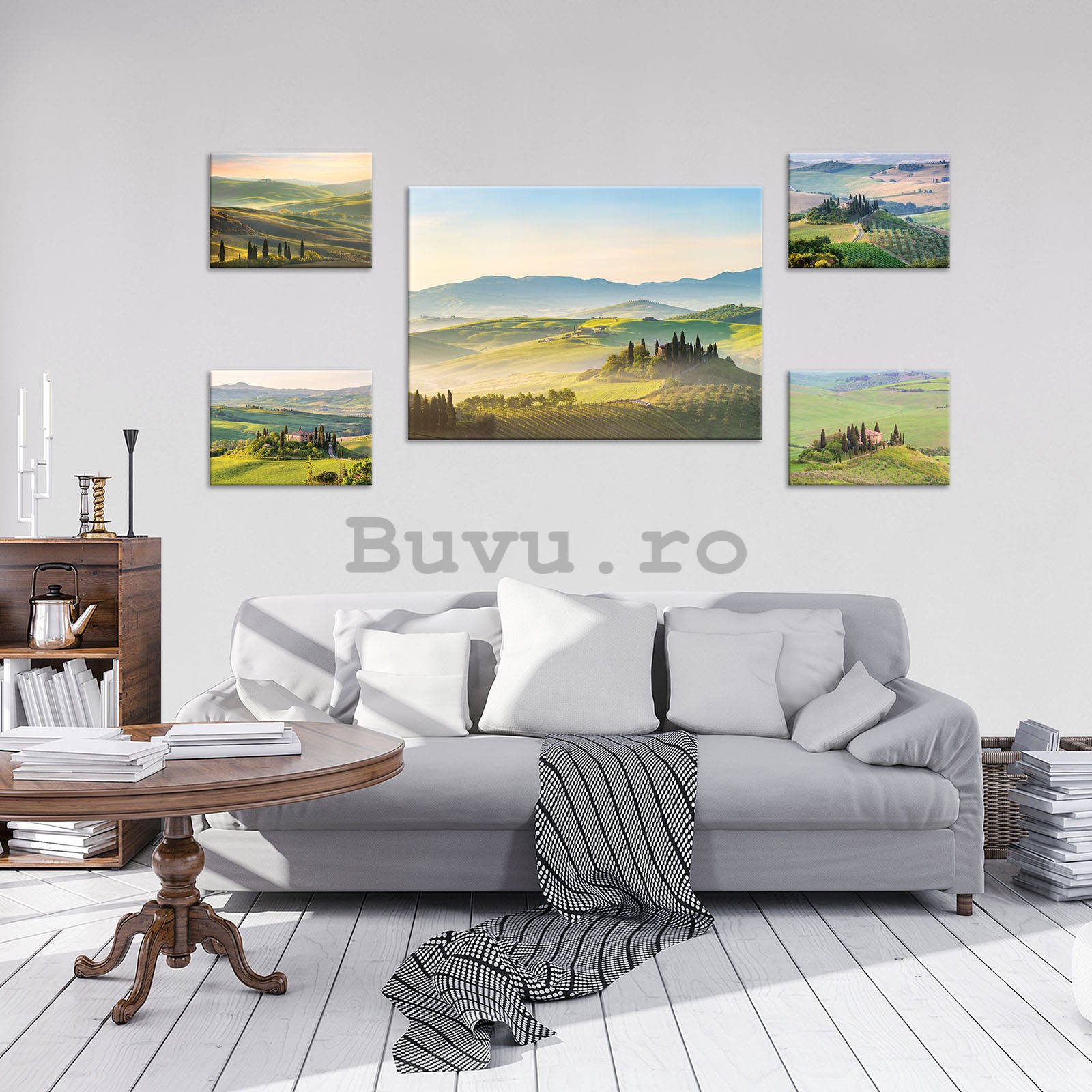 Tablou canvas: Toscana - set 1 buc 70x50 cm și 4 buc 32,4x22,8 cm