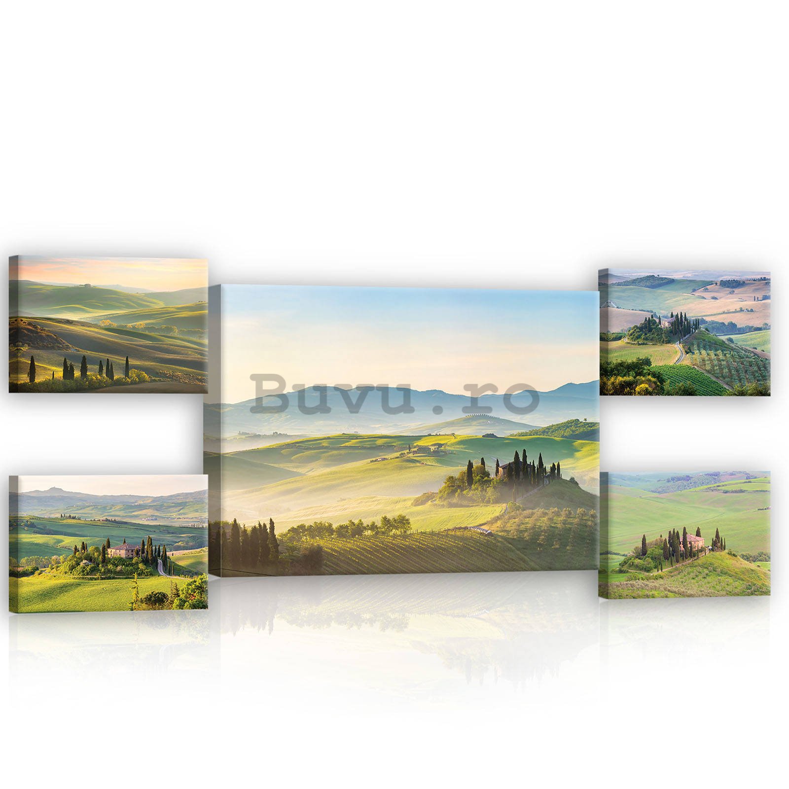 Tablou canvas: Toscana - set 1 buc 70x50 cm și 4 buc 32,4x22,8 cm